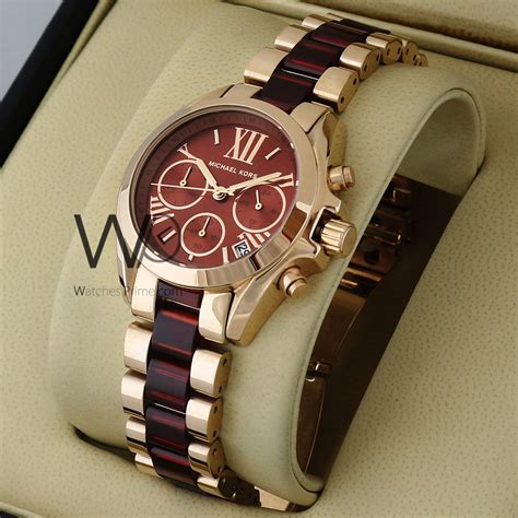 michael kors rose gold watch with red face|rose gold mk watch cheap.